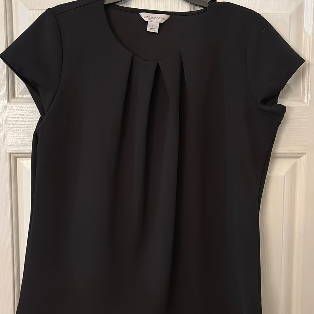 Liz Claiborne Black Short Sleeve Top